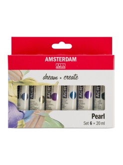 AMSTERDAM sada akrylových barev Standard 6x20ml, perleťové odstíny