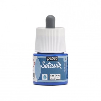 Pébéo Setasilk barva na hedvábí 45 ml, Azurová