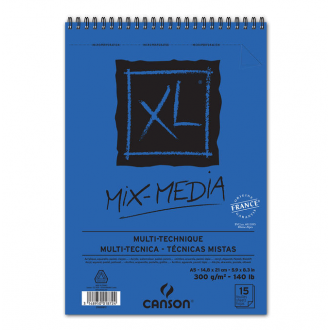 Canson XL Mix Media skicák,kroužk.vazba A5 (15archů,300g,14.8x21cm)