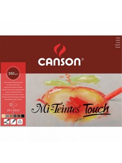 Canson Mi Teintes Touch skicák - 4 barvy,12 listů,350g,24x32cm