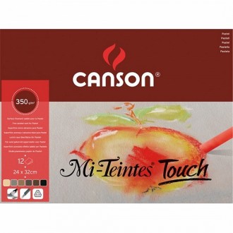 Canson Mi Teintes Touch skicák - 4 barvy,12 listů,350g,24x32cm