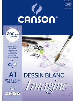 Canson Imagine skicák lepený A1 25 listů, 200 g, 59,4x84,1 cm
