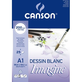 Canson Imagine skicák lepený A1 25 listů, 200 g, 59,4x84,1 cm