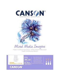 Canson Imagine skicák lepený, A2 50 listů, 42 x 59,4 cm, 200g/m2