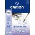 Canson Imagine skicák lepený, A2 50 listů, 42 x 59,4 cm, 200g/m2