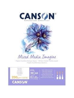 Canson Imagine skicák lepený 50 listů, 200g, A3