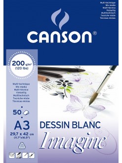 Canson Imagine skicák lepený 50 listů, 200g, A3