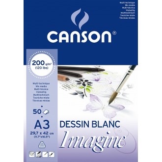 Canson Imagine skicák lepený 50 listů, 200g, A3