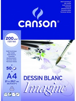 Canson Imagine skicák lepený 50 listů, 200g, A4