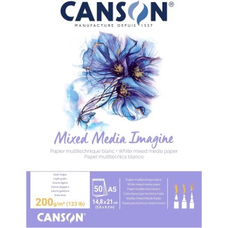 Canson Imagine skicák lepený 50 listů, 200g, A5