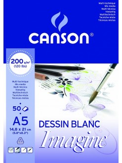 Canson Imagine skicák lepený 50 listů, 200g, A5