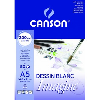 Canson Imagine skicák lepený 50 listů, 200g, A5