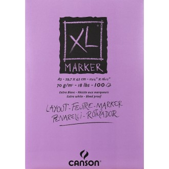 Canson XL Marker blok (bílý, A3, 100 archů, 70 g)