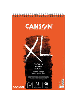 Canson XL Croquis skicák v krouž.vazbě na kratší straně(krémový,A3,120 archů)
