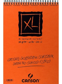Canson XL Croquis skicák v krouž.vazbě na kratší straně(krémový,A3,120 archů)