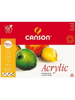 Canson Akryl blok 10listů, 24×32 cm, 400 g