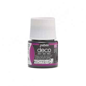 PÉBÉO DECO Akrylová barva 45 ml matná tekutá, 55 - Černá