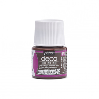 PÉBÉO DECO Akrylová barva 45 ml matná tekutá, 74 - Burnt Umber