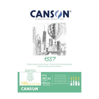 Canson 1557 skicový blok (A5, 120 g, 50 listů)