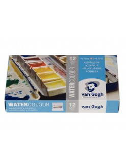 Van Gogh sada akvarelových barev, 12 pánviček v kovové krabičce