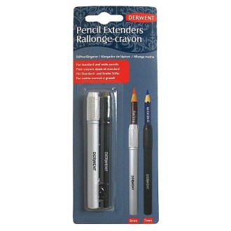 Derwent pencil extenders (pack of 2 sizes)