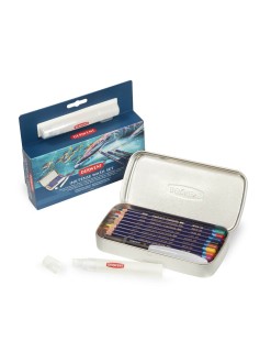Derwent Inktense Wash Set - startovací sada (pastelky, rozprašovač, vodní štětec)