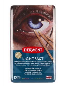 Olejové pastelky Derwent Lightfast sada 12 ks