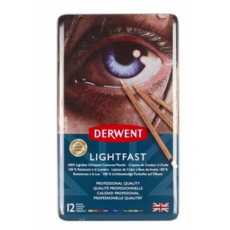 Olejové pastelky Derwent Lightfast sada 12 ks