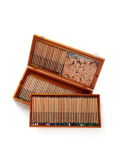 Olejové pastelky Derwent Lightfast sada 100 ks v dřeveném boxu