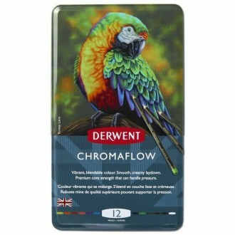 Derwent Chromaflow, sada profi pastelek, 12 ks