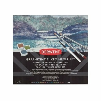 Derwent Graphitint Mixed Media set směs grafitu s barvou, tužky + půlpánvičky