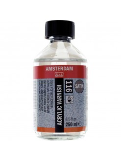 AMSTERDAM Závěrečný lak pro olej a akryl - saténový 250 ml