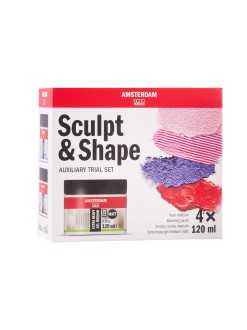AMSTERDAM Sculpt & Shape - sada 4 médií pro strukturu a 3D efekty (perličky, gel, pasta, pemza)