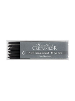 Cretacolor tuha Nero ("olejový uhel") medium 6 ks