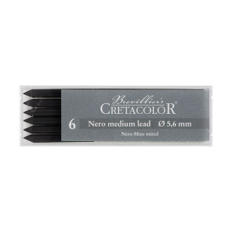 Cretacolor tuha Nero ("olejový uhel") medium 6 ks