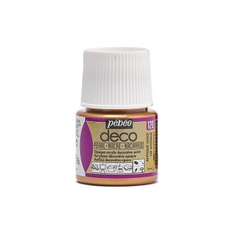PÉBÉO DECO Akrylová barva 45 ml Perleťová tekutá, 120 - antique gold / antická zlatá
