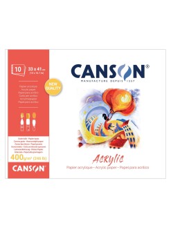 Canson skicák na akryl 33x41 cm 10l 400g