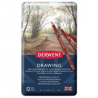 Derwent Drawing - sada uměleckých pastelek 12 ks