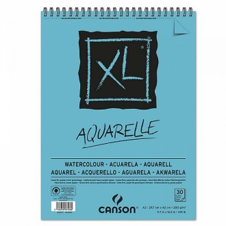 Canson XL Aquarelle skicák,kroužková vaz.(300g,A3,30archů)