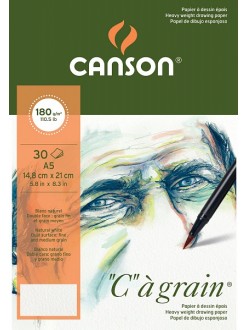 Canson "C" à grain skicák, lepený 30 listů, 180g, A5