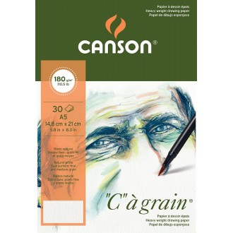 Canson "C" à grain skicák, lepený 30 listů, 180g, A5