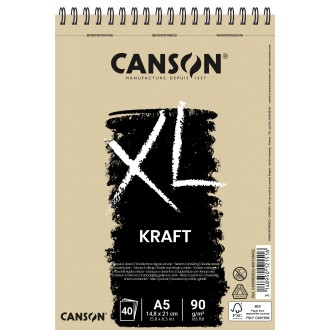 Canson XL Kraft skicák v kroužkové vazbě 90 g A4