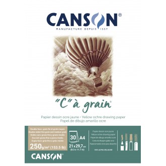 Canson C a grain skicák lepený A4 30 listů, 250g/m2, 21x29,7cm, okrový