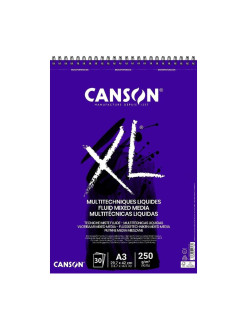 Canson XL Fluid kroužk. vazba (250g, A3, 30 listů), mix media