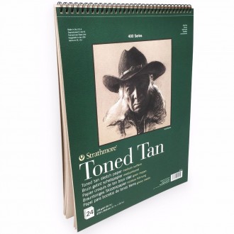 Strathmore Toned Tan skicák 24 listů, 118g, 27,9 x 35,6 cm