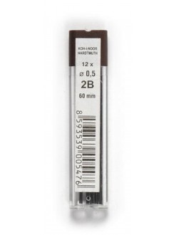 KOH-I-NOOR tuha do pentelky /mikrotužky, grafitová 0.5 12 ks, 2B