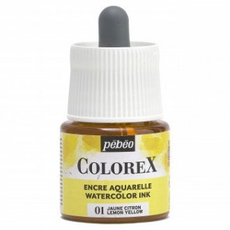 Akvarelový inkoust Pébéo Colorex 45 ml, 01 - Lemon Yellow