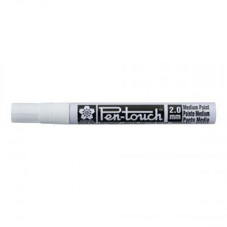 Sakura Pen-Touch, lihový fix - medium (2 mm), bílá - white