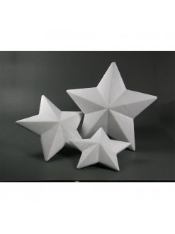 Polystyrenová hvězda 15 cm / 20 cm / 25 cm - ostré hrany, 15 cm