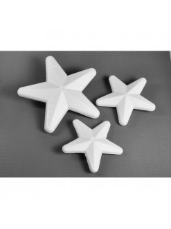 Polystyrenová hvězda 13 cm / 15 cm - zakulacená